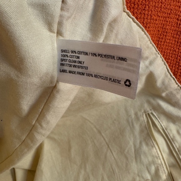 Shade and Shore Beach Bag Large Orange and Cream - Picture 6 of 8